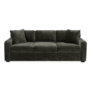 Safavieh Vasquez Chenille and Wood 3 Seat Sofa in Green