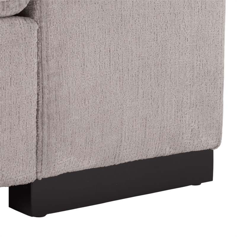 Safavieh Oakleigh Chenille and Wood Sofa in Gray