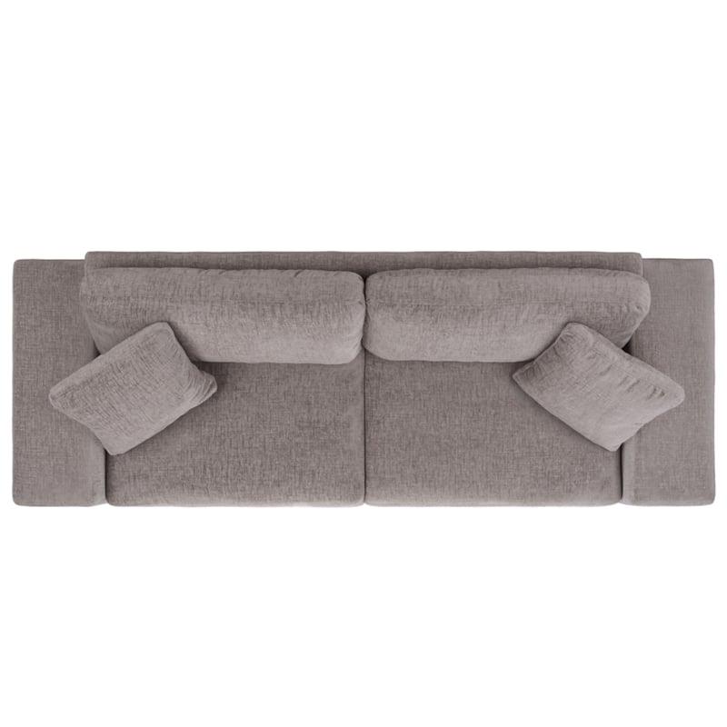 Safavieh Oakleigh Chenille and Wood Sofa in Gray