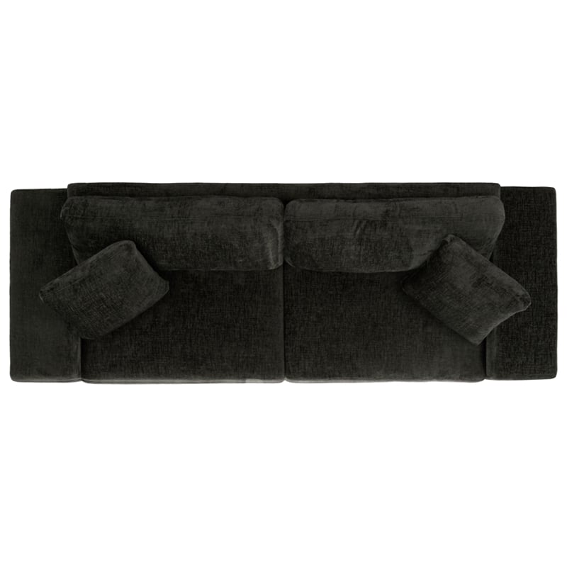 Safavieh Oakleigh Chenille and Wood Sofa in Green