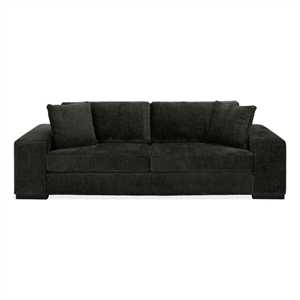 Safavieh Oakleigh Chenille and Wood Sofa in Green