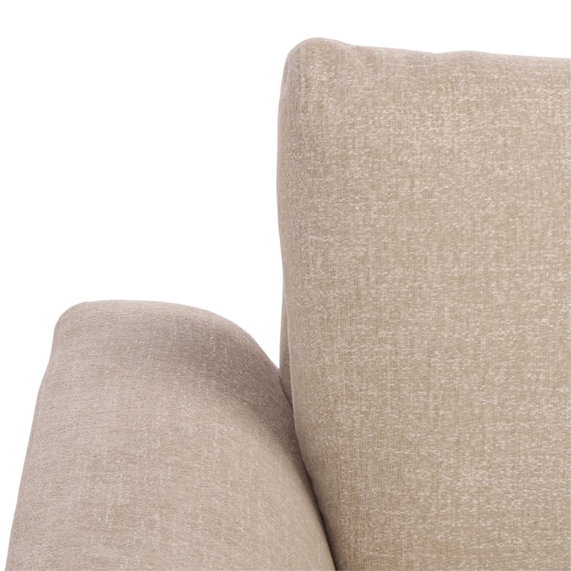 Safavieh Nikolai Chenille and Wood Sofa in Taupe