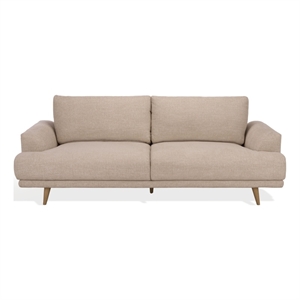 Safavieh Nikolai Chenille and Wood Sofa in Taupe