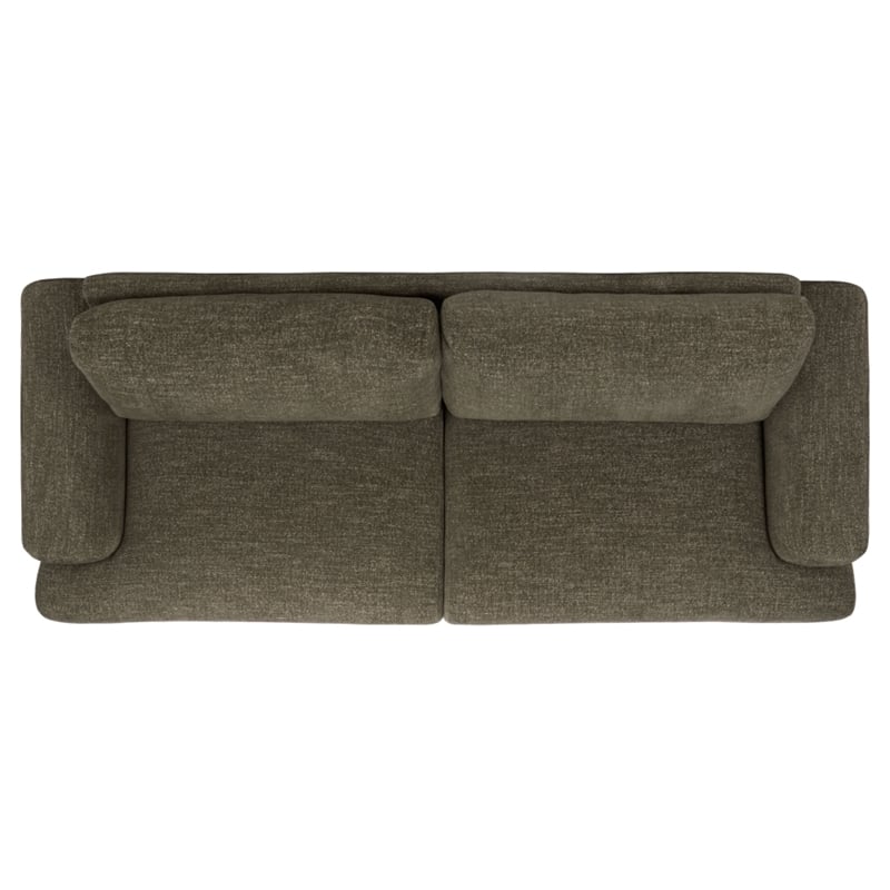Safavieh Nikolai Chenille and Wood Sofa in Green