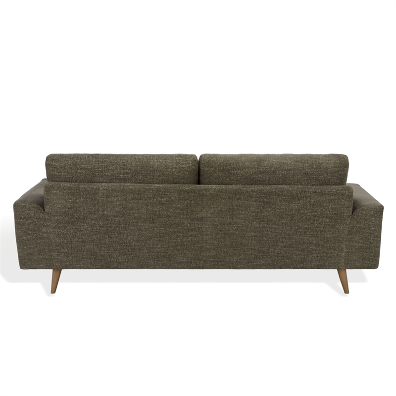 Safavieh Nikolai Chenille and Wood Sofa in Green