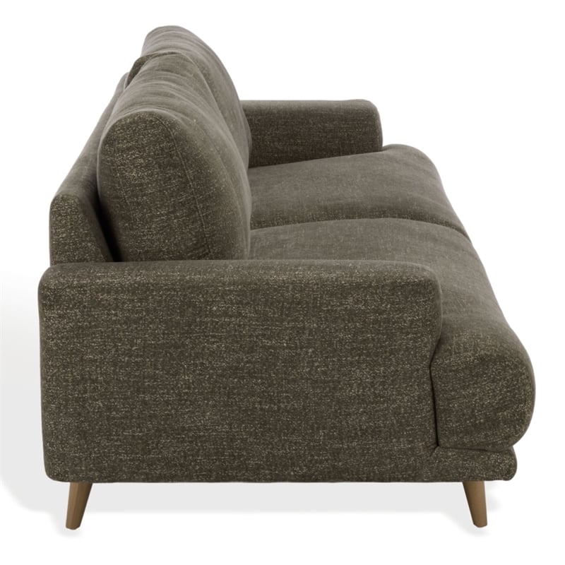 Safavieh Nikolai Chenille and Wood Sofa in Green