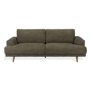 Safavieh Nikolai Chenille and Wood Sofa in Green