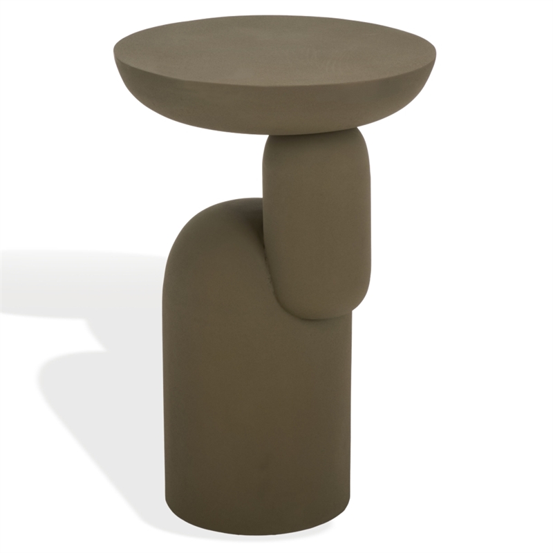 Safavieh Donnastella Metal Accent Table in Tan
