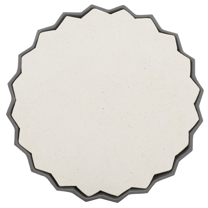 Safavieh Cindylyn Concrete Top Accent Table in Gray / White