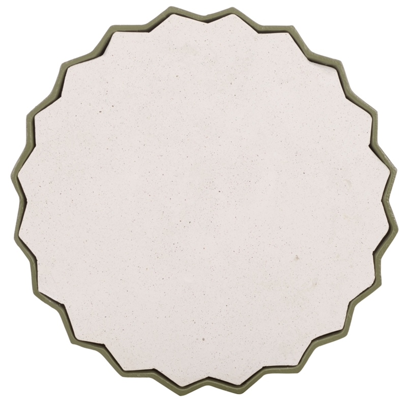 Safavieh Cindylyn Concrete Top Accent Table in Olive  / White