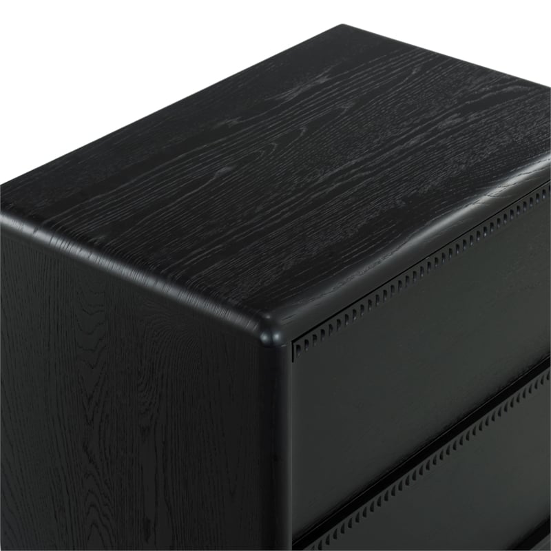 Safavieh Alanna 2 Drawer Wood Nightstand in Black