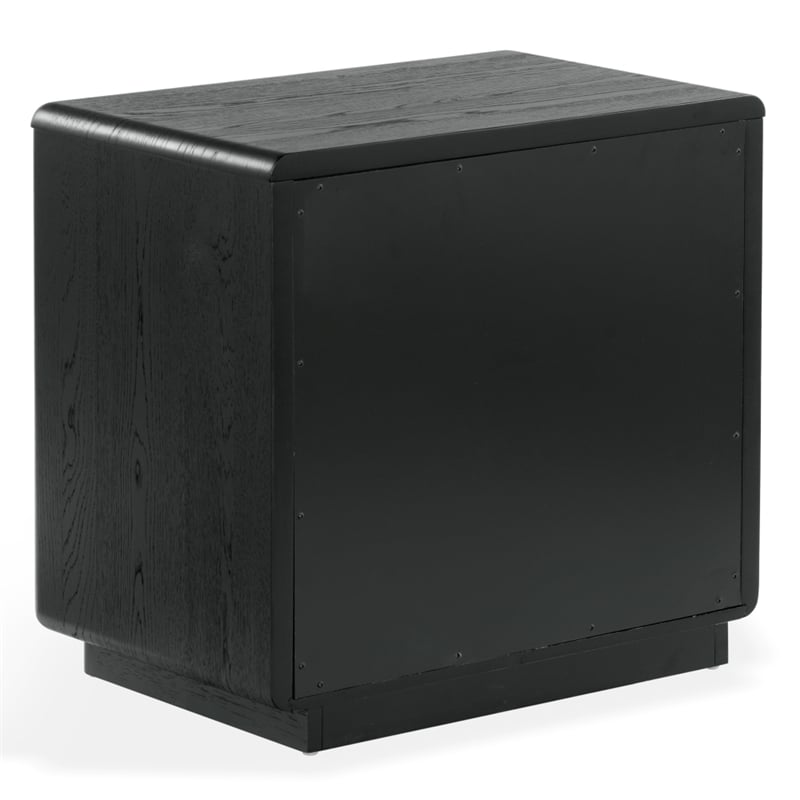Safavieh Alanna 2 Drawer Wood Nightstand in Black