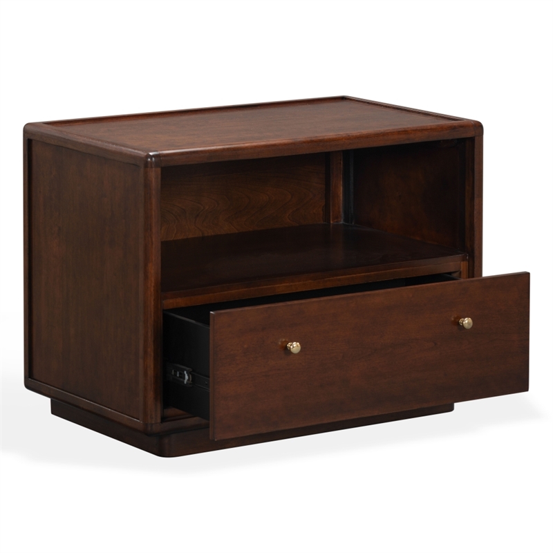 Safavieh Bellabrianna 1 Drawer Wood Nightstand in Cherry