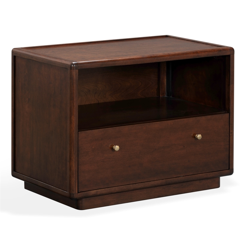 Safavieh Bellabrianna 1 Drawer Wood Nightstand in Cherry