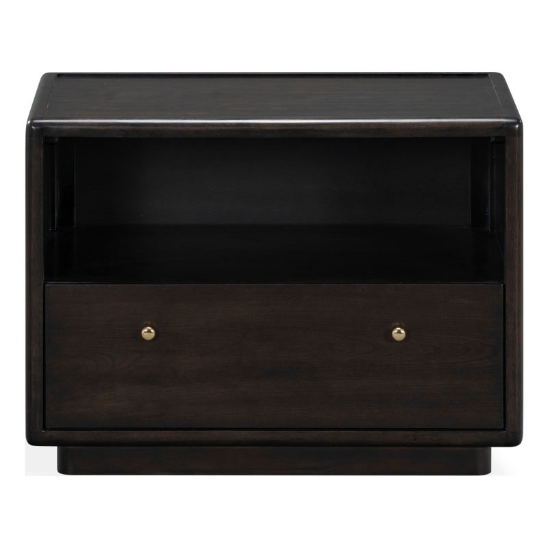 Safavieh Bellabrianna 1 Drawer Wood Nightstand in Black
