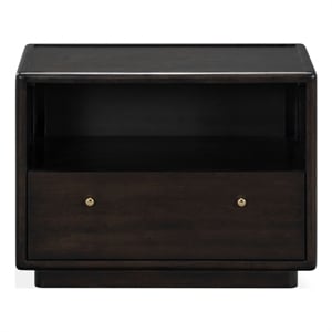 Safavieh Bellabrianna 1 Drawer Wood Nightstand in Black