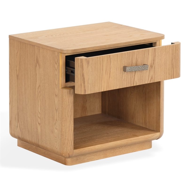 Safavieh Carmilla 1 Drawer Wood Nightstand in Brown / Oak