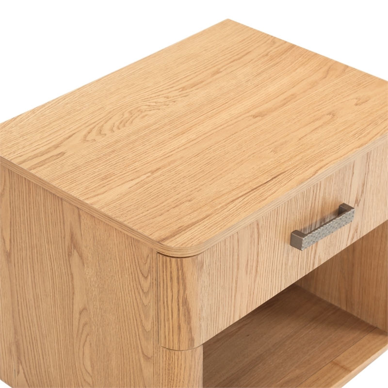 Safavieh Carmilla 1 Drawer Wood Nightstand in Brown / Oak