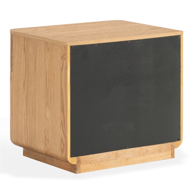 Safavieh Carmilla 1 Drawer Wood Nightstand in Brown / Oak
