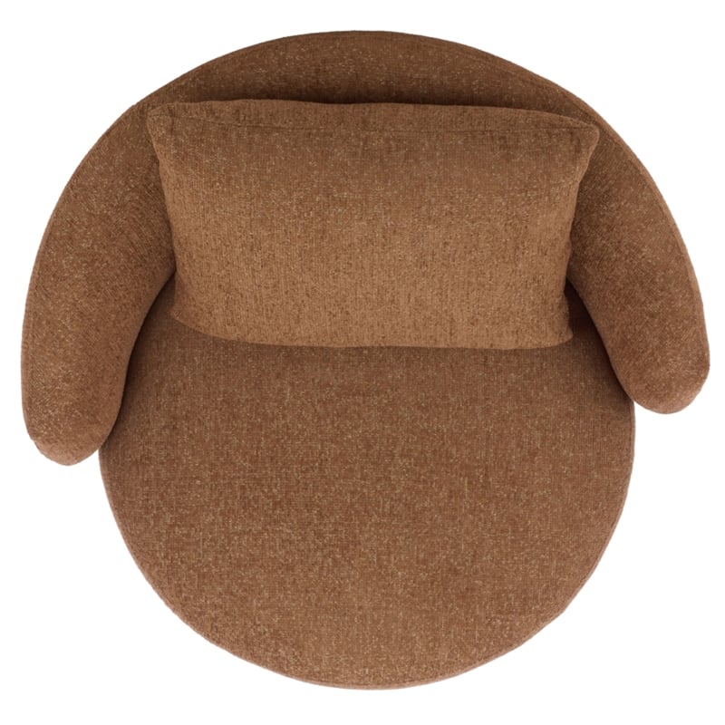 Safavieh Hannalisa Wood Swivel Chair in Brown