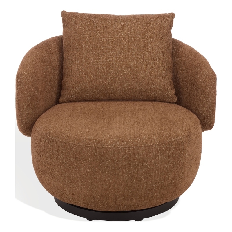 Safavieh Hannalisa Wood Swivel Chair in Brown