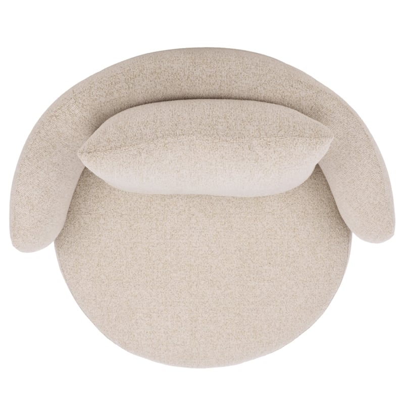 Safavieh Hannalisa Wood Swivel Chair in Taupe