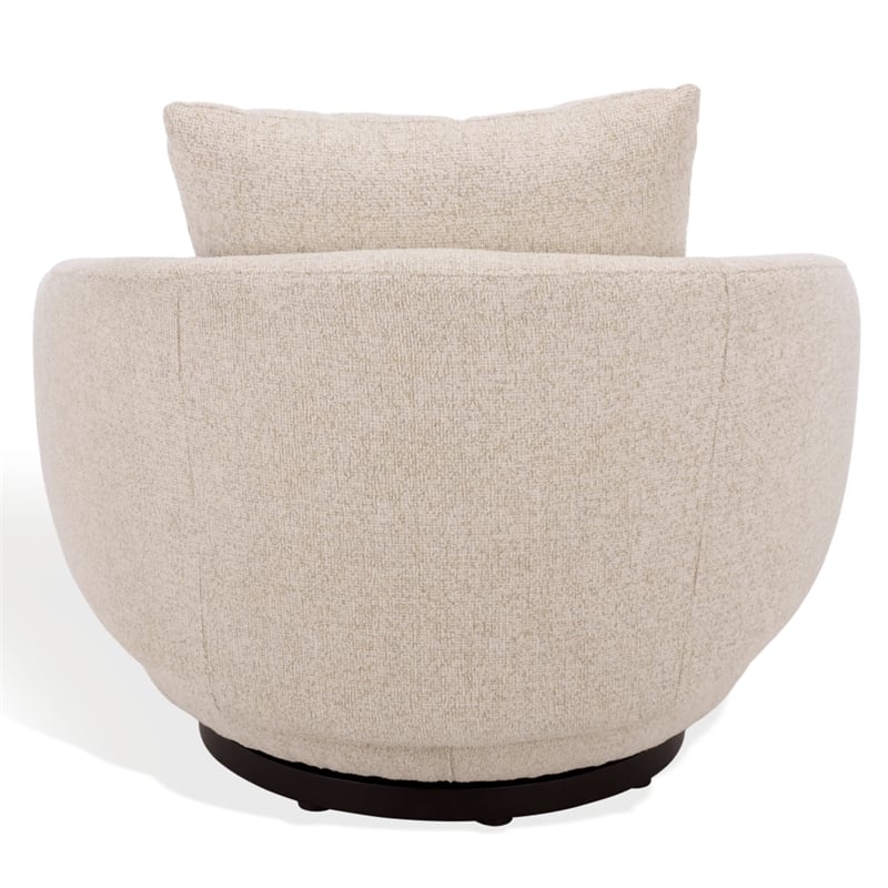 Safavieh Hannalisa Wood Swivel Chair in Taupe