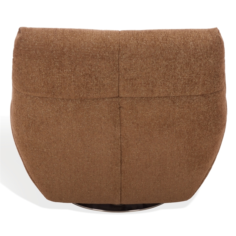 Safavieh Layletta Wood Swivel Chair in Brown