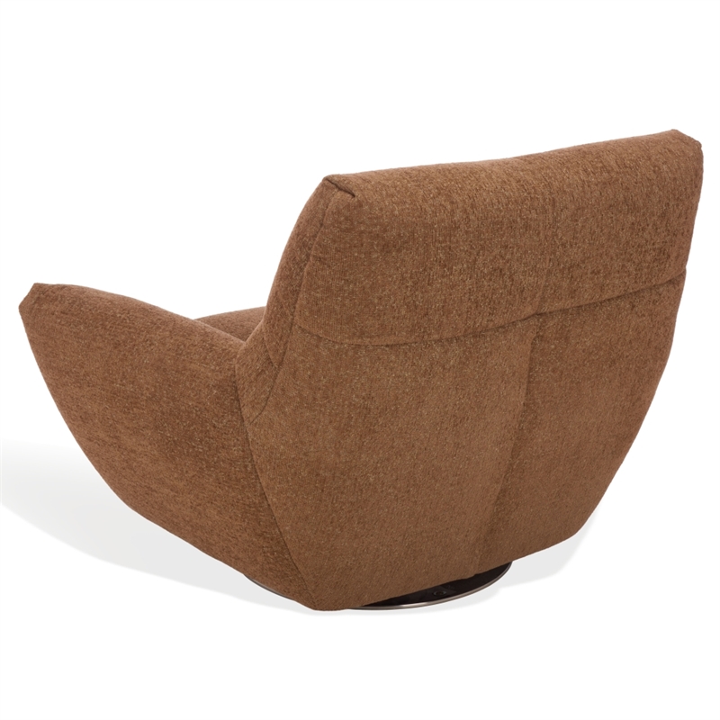 Safavieh Layletta Wood Swivel Chair in Brown