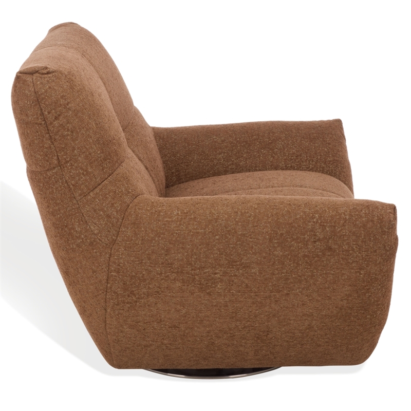 Safavieh Layletta Wood Swivel Chair in Brown