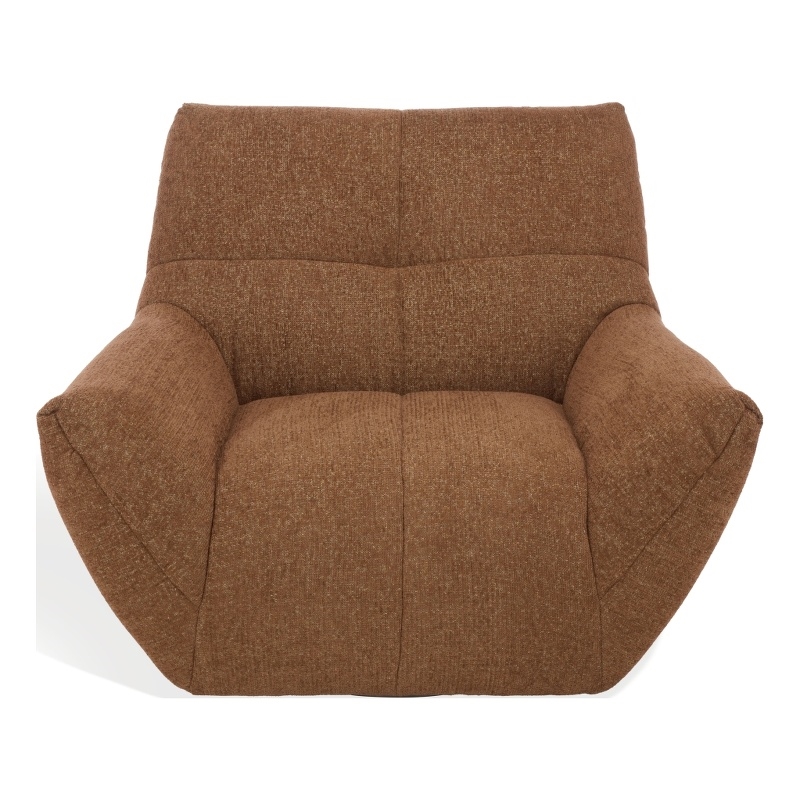 Safavieh Layletta Wood Swivel Chair in Brown