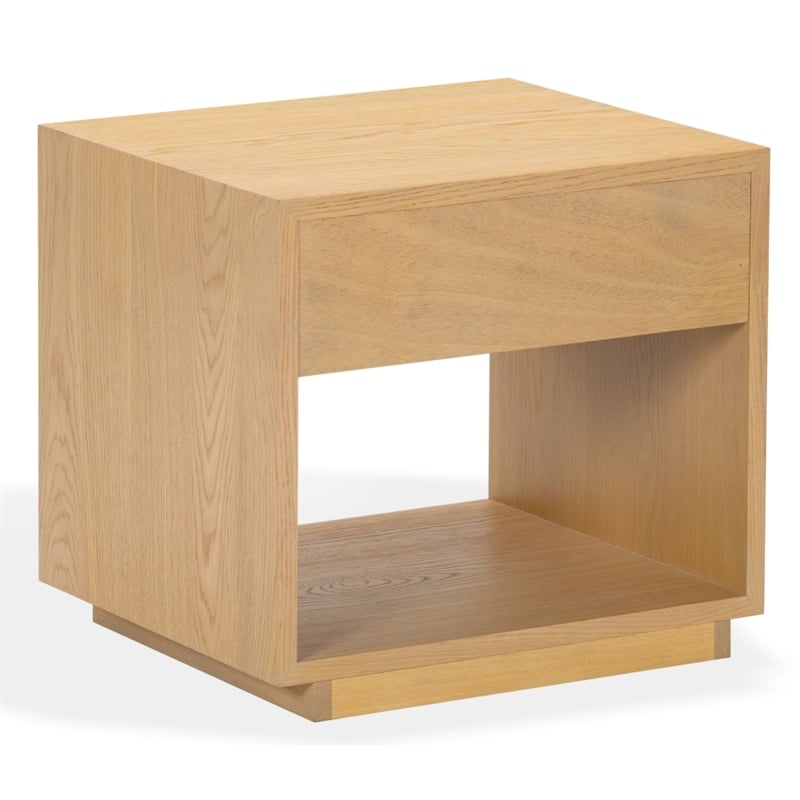 Safavieh Gabribecca 1 Drawer Wood Nightstand in Oak