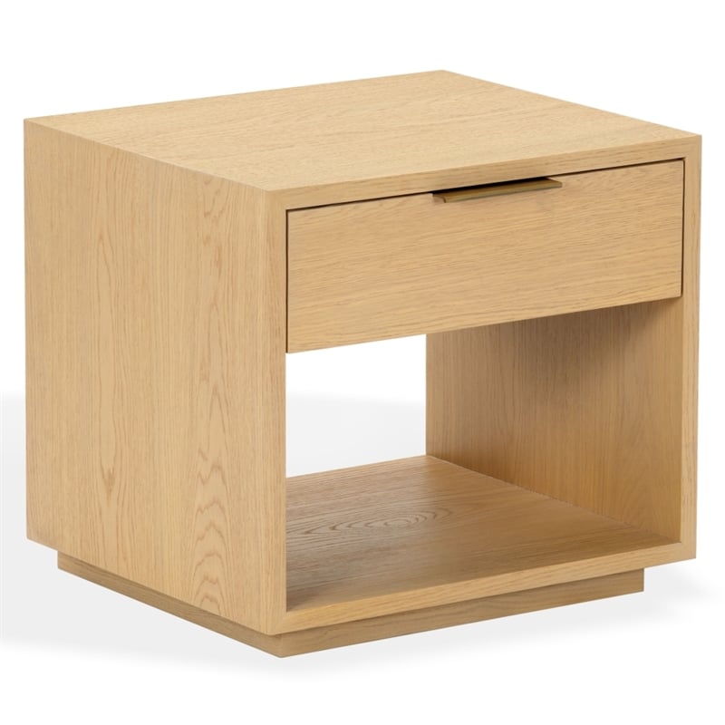 Safavieh Gabribecca 1 Drawer Wood Nightstand in Oak