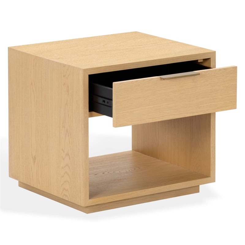 Safavieh Gabribecca 1 Drawer Wood Nightstand in Oak