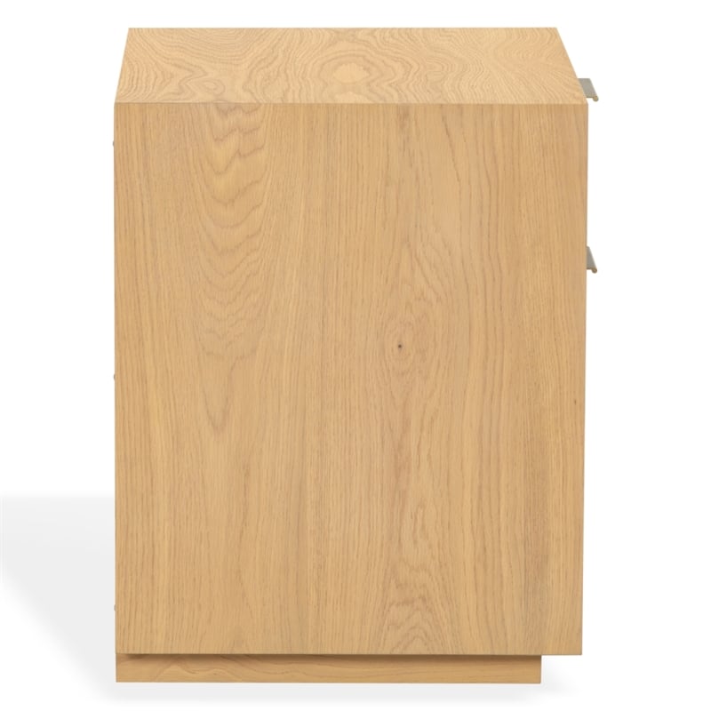 Safavieh Gabribecca 2 Drawer Wood Nightstand in Oak