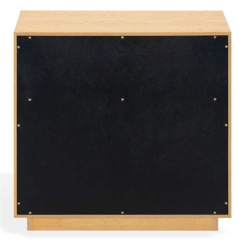 Safavieh Gabribecca 2 Drawer Wood Nightstand in Oak