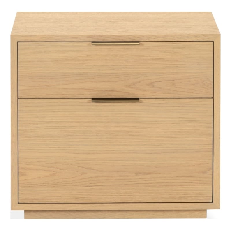 Safavieh Gabribecca 2 Drawer Wood Nightstand in Oak