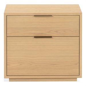 Safavieh Gabribecca 2 Drawer Wood Nightstand in Oak