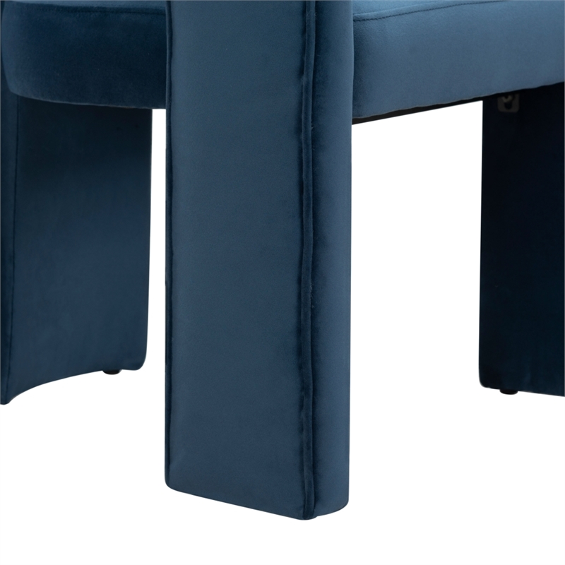 Safavieh Catharia 3 Leg Wood Dining Chair in Navy