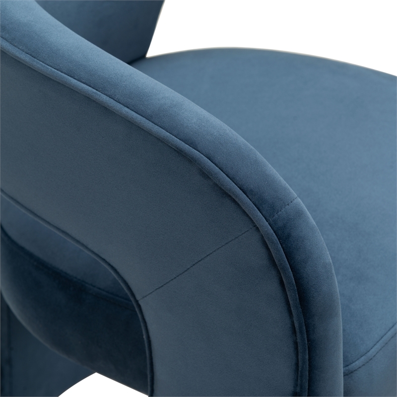 Safavieh Catharia 3 Leg Wood Dining Chair in Navy