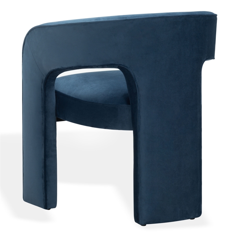 Safavieh Catharia 3 Leg Wood Dining Chair in Navy