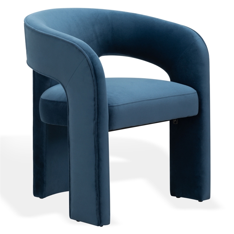 Safavieh Catharia 3 Leg Wood Dining Chair in Navy