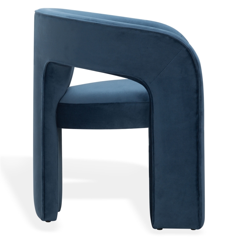 Safavieh Catharia 3 Leg Wood Dining Chair in Navy