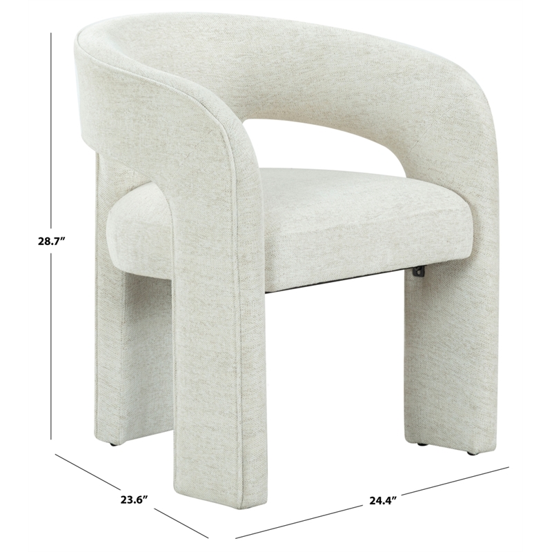 Safavieh Catharia 3 Leg Wood Dining Chair in Taupe