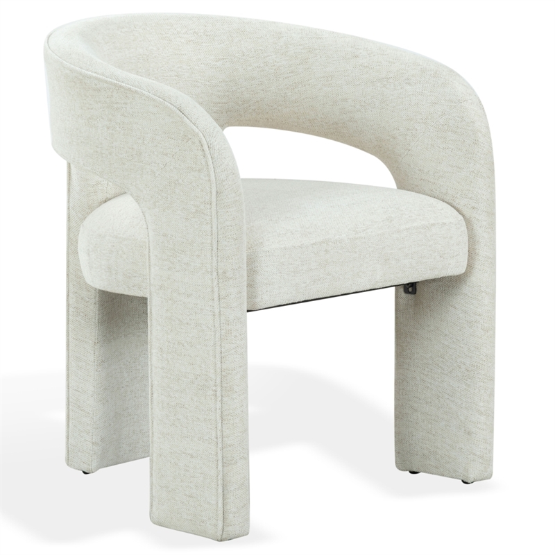 Safavieh Catharia 3 Leg Wood Dining Chair in Taupe