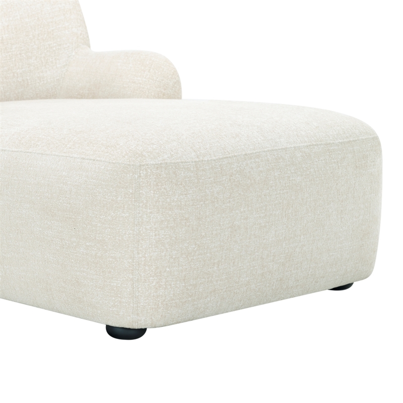 Safavieh Frederici Wood Chaise Lounge in Taupe