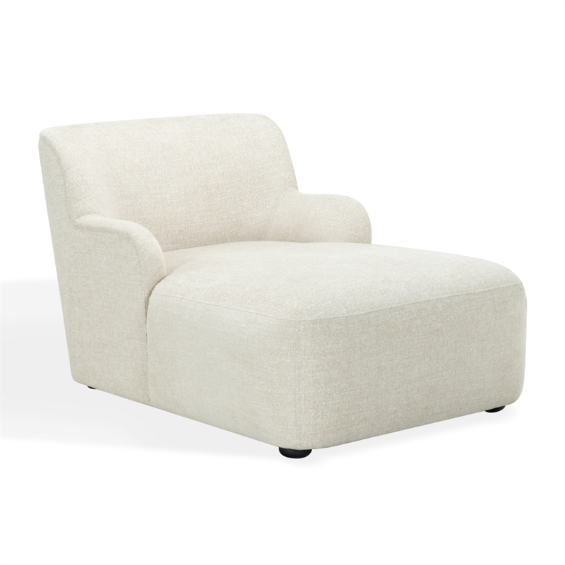 Safavieh Frederici Wood Chaise Lounge in Taupe