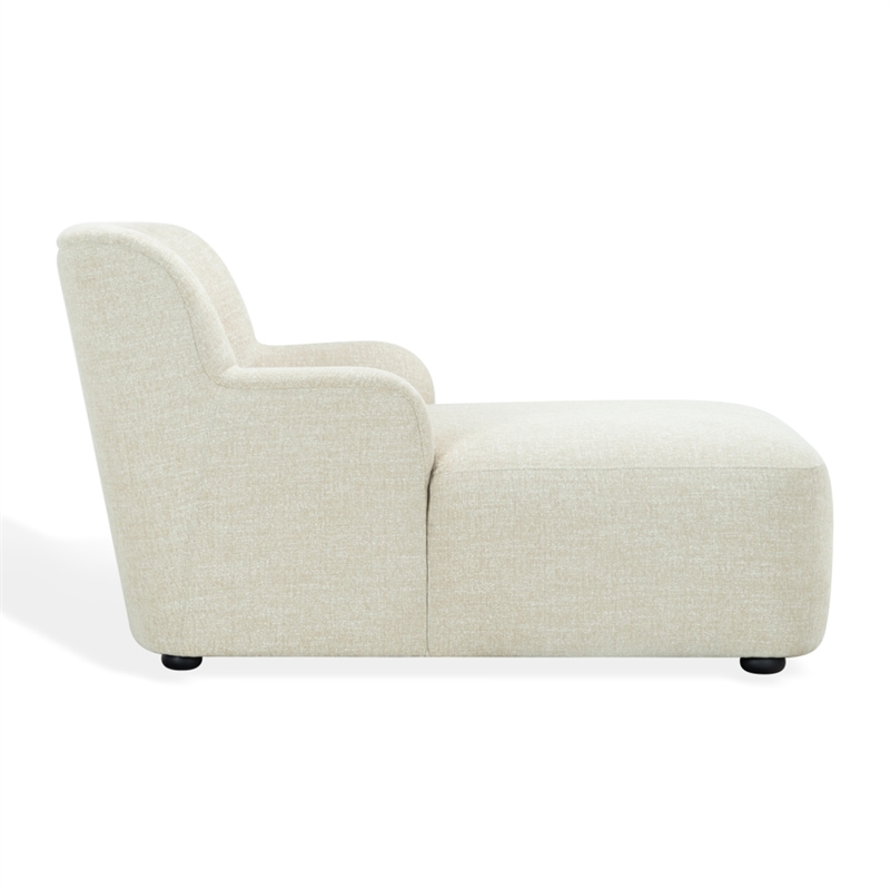 Safavieh Frederici Wood Chaise Lounge in Taupe