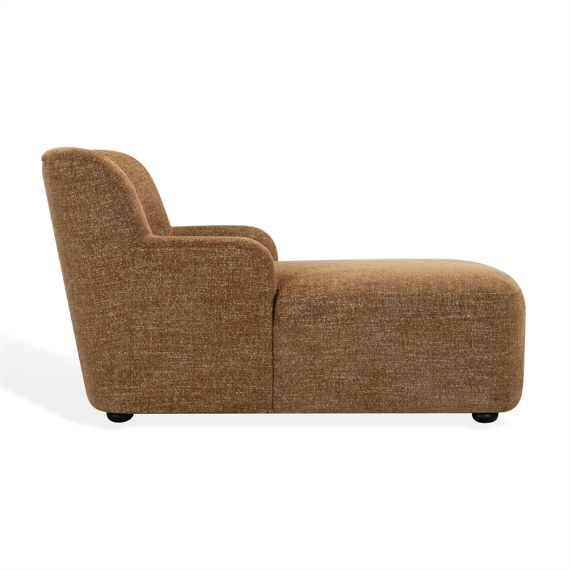 Safavieh Frederici Wood Chaise Lounge in Brown