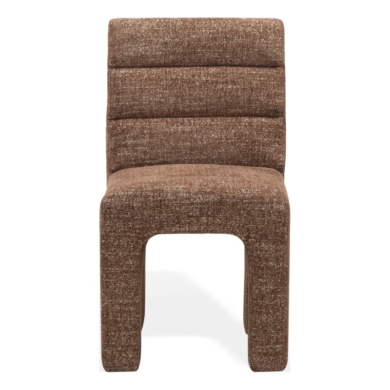 Safavieh Pietro Tufted Chenille and Wood Dining Chair in Brown
